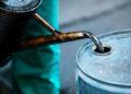 Oil drops as  China data weighs