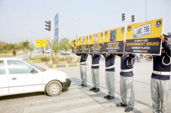 Capital police  conducts road safety campaign with students