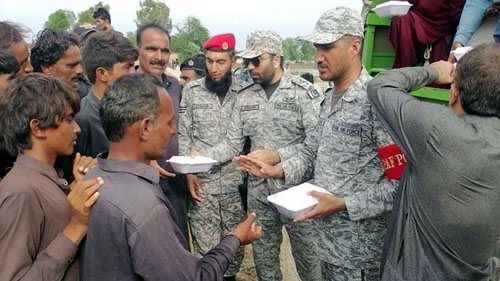 PAF providing support in  rehabilitation process of  flood victims