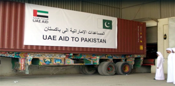 Cargo ship carrying relief goods from UAE reaches Karachi