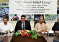 ICCI sets up Flood Relief Camp to collect donations for flood affectees