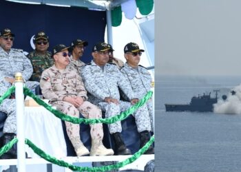 Pakistan Navy demonstrated fire power in Arabian Sea amid  bilateral naval drills with UAE Navy