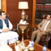 Islamabad, NA Deputy Speaker Zahid Akram Durrani, meets with (WHO) country head in Pakistan, Dr. Palitha Gunaratha Mahipala at Parliament House Islamabad.