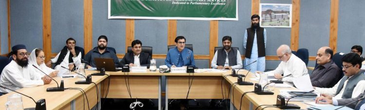 Islamabad : Chairman Special Committee on Affected Employees Mr. Qadir Khan Mandokhail chairing committee meeting at Parliament Lodges.