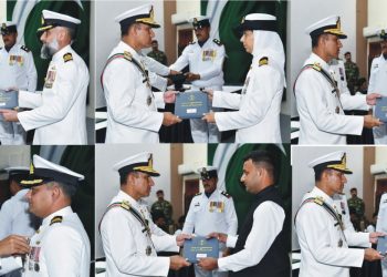 Navy personnel conferred military awards