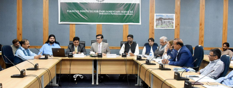 Islamabad 06.06.2023: Chairman Special Committee on Affected Employees Mr. Qadir Khan Mandokhail chairing committee meeting at Parliament Lodges