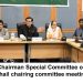 Islamabad 02.06.2023: Chairman Special Committee on Affected Employees Mr. Qadir Khan Mandokhail chairing committee meeting at Parliament Lodges
