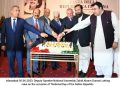 Islamabad : Deputy Speaker National Assembly Zahid Akram Durrani cutting cake on the occasion of “National Day of the Italian Republic.