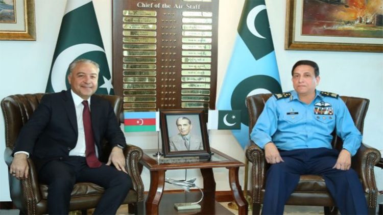 Azerbaijan president’s adviser calls on air chief, lauds PAF professionalism