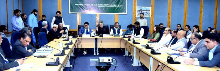 Chairman Special Committee on Affected Employees Mr. Qadir Khan Mandokhail chairing committee meeting