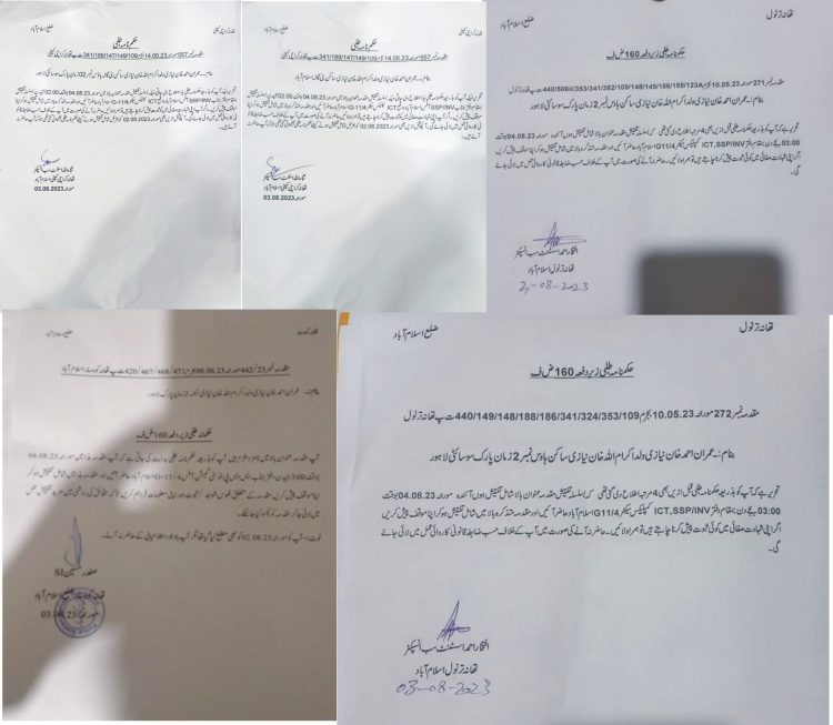 ICT Police Issue Multiple Notices to PTI Chairman