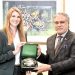 Ishaq Dar presented a Memento to the newly appointed British High Commissioner to Pakistan, H.E Ms. Jane Marriot