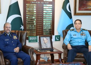 Saudi Chief of General Staff meeting with Pakistan Air Force Chief