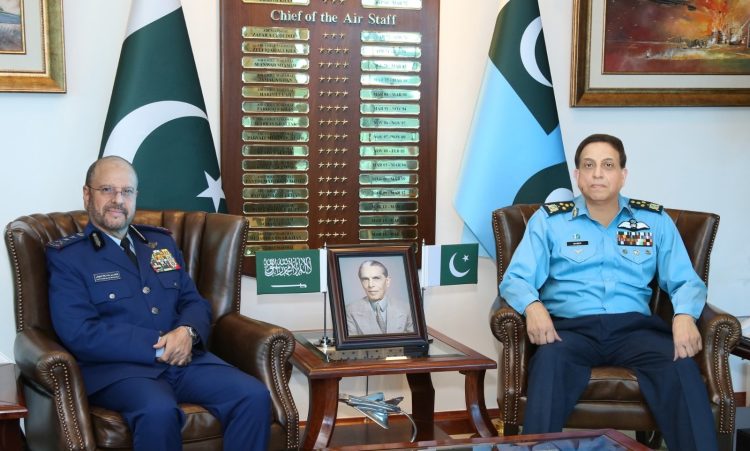 Saudi Chief of General Staff meeting with Pakistan Air Force Chief