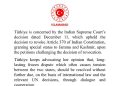 Türkiye Expresses Concern Over Indian Supreme Court’s Decision on Article 370″