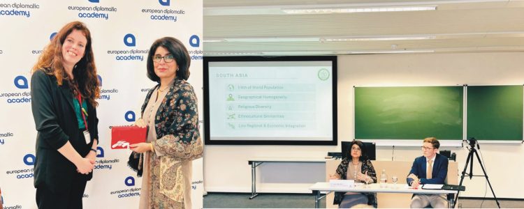 Pakistani Ambassador addresses European diplomatic academy on South Asian dynamics