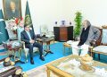 Caretaker Minister for Federal Education and Professional Training Madad Ali Sindhi called on caretaker Prime Minister Anwaar-ul-Haq Kakar in Islamabad on February 7, 2024.