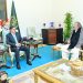 Caretaker Minister for Federal Education and Professional Training Madad Ali Sindhi called on caretaker Prime Minister Anwaar-ul-Haq Kakar in Islamabad on February 7, 2024.