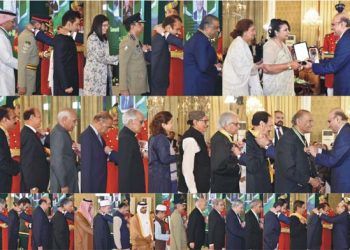 President confers civil awards on Pakistanis, foreign nationals on Pakistan Day