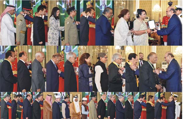 President confers civil awards on Pakistanis, foreign nationals on Pakistan Day