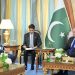 Riyadh : Founder and Co-chair of the Bill and Melinda Gates Foundation Mr. Bill Gates cals on Prime Minister Muhammad Shehbaz Sharif on the sidelines of a special meeting of the World Economic Forum on 29 April, 2024.