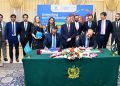 Islamabad: Prime Minister Muhammad Shehbaz Sharif witnesses signing of a letter of intent between Prime Minister’s Youth Programme and the United Nations International Children’s Emergency Fund on 18 April 2024.