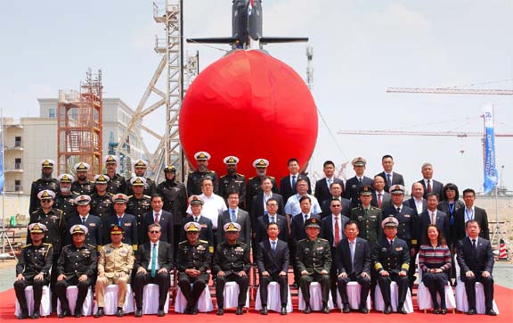 Launching Ceremony of Pakistan Navy’s 1st Hangor class submarine held in China