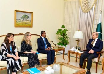 Islamabad: A delegation of UNICEF calls on Prime Minister Muhammad Shehbaz Sharif on 18 April 2024.