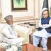 Lahore:Eminent religious scholar Dr. Raghib Hussain Naeemi calls on Prime Minister Muhammad Shehbaz Sharif on 21 April 2024.