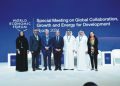 Riyadh : Prime Minister Muhammad Shehbaz Sharif speaks at a session “Redefining Global Health Agenda” of World Economic Forum’s Special Meeting on Global Collaboration, Growth and Energy for Development on 28 April, 2024.