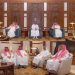 His Highness the Crown Prince and the Presidency of His Highness the Minister of Interior, attending meeting of the security campaign to fight drugs and eliminate them.