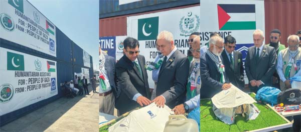 Pakistan dispatched 8th relief consignment to Gaza in solidarity effort