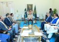 A delegation of MQM Pakistan led by Chairman Dr Khalid Maqbool Siddiqui calls on Prime Minister Muhammad Shehbaz Sharif in Islamabad on 30 May 2024.