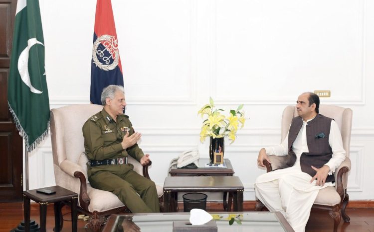Provincial Irrigation Minister visited Central Police Office and met IG Punjab.