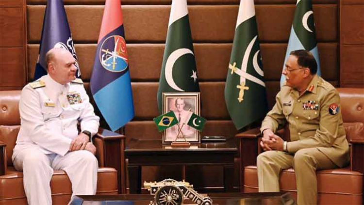 Brazilian Navy’s Chief of Staff calls on CJCSC Gen Sahir Shamshad