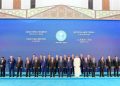 Prime Minister Muhammad Shehbaz Sharif in a group photo of Shanghai Cooperation Organisation Plus Summit on 4 July 2024.