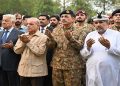 PM, army chief attend funeral prayers for Capt Osama