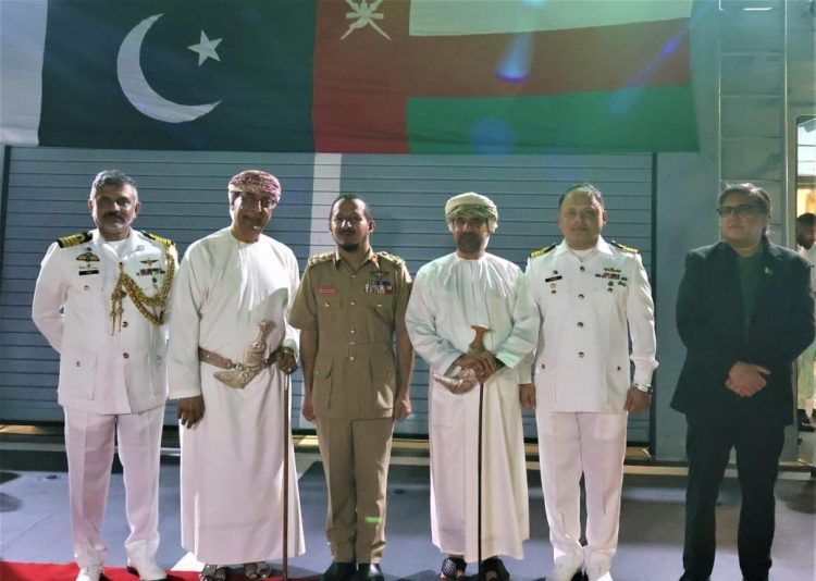PNS Yarmouk conducts exercises with Oman Navy ship in Gulf of Oman during regional maritime security patrol
