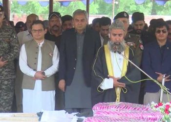 Funeral prayers held for policemen martyred in Rahim Yar Khan attack