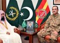 COAS Gen Asim discusses matters of mutual interest with Imam Masjid Al-Nabawi