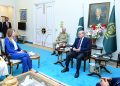 Islamabad : British High Commissioner H.E. Jane Marriott calls on Prime Minister Muhammad Shehbaz Sharif.