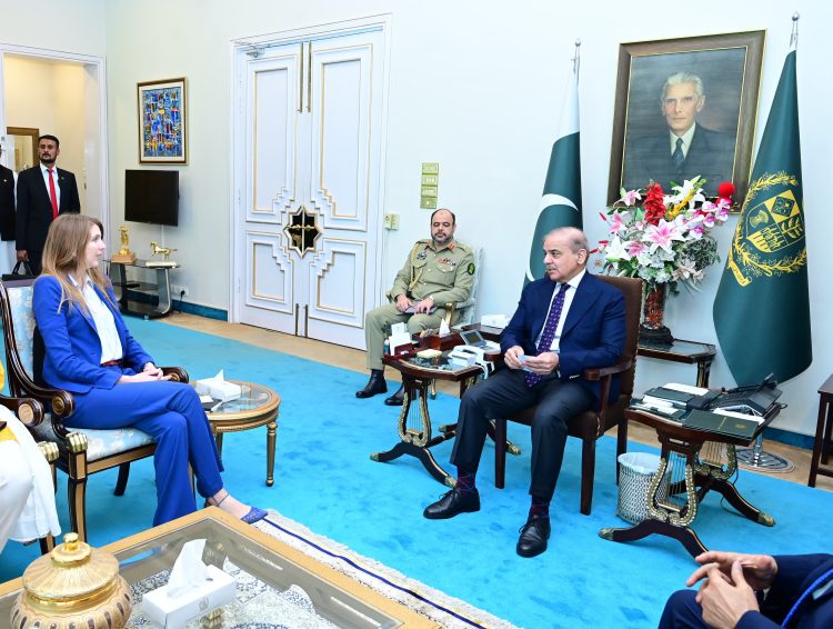 Islamabad : British High Commissioner H.E. Jane Marriott calls on Prime Minister Muhammad Shehbaz Sharif.