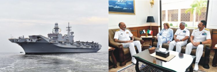 First visit of Italian aircraft carrier to Pakistan: Visit of strike group of Italian Navy ships to Karachi