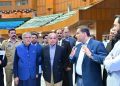 Prime Minister Muhammad Shehbaz Sharif visiting Jinnah Convention Centre to review preparations for the upcoming SCO Head of the Governments Summit in Islamabad on 12 October, 2024.