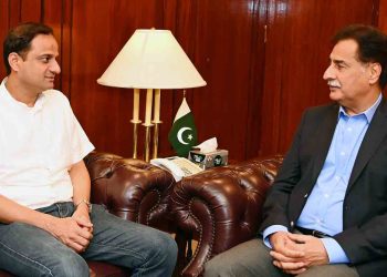 Islamabad 02.10.2024: Mayor Karachi Barrister Murtaza Wahab called on Speaker National Assembly Sardar Ayaz Sadiq at Parliament House.