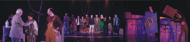 Spanish & Italian artists performed “Mr. & Mrs. Kraft” on the sixth day of Ajoka Dosti International Theatre Festival.