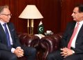 Islamabad: High Commissioner of Australia Mr. Neil Hawkins called on Speaker National Assembly Sardar Ayaz Sadiq at Parliament House