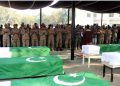 Funeral prayers of martyred soldiers offered in Bannu