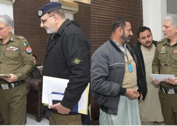Central Police Office: IG Punjab Dr. Usman Anwar met with Police Employees and Their Families.