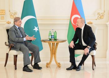 Muhammad Shehbaz Sharif holds meeting with the President of Azerbaijan H.E. Ilham Aliyev during official visit to Baku, Azerbaijan